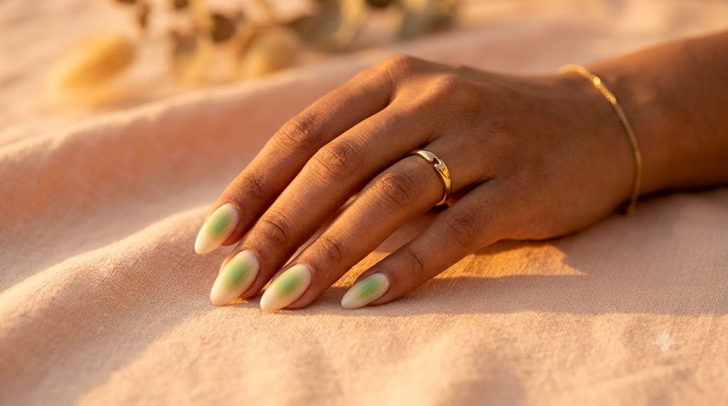 Pistachio Aura Nails